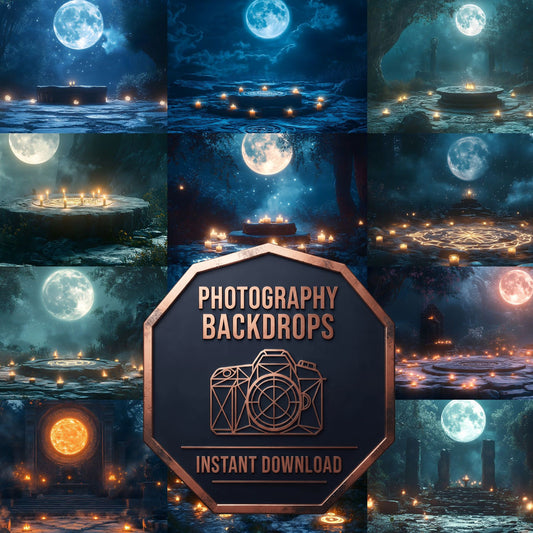 Moonlit Spellcasting Backdrop Images