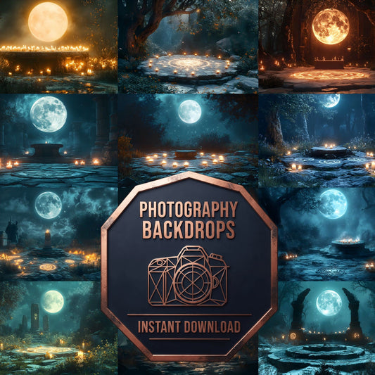Moonlit Spellcasting Backdrop Images