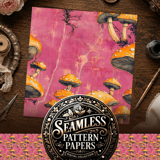 Mushrooms Seamless Pattern