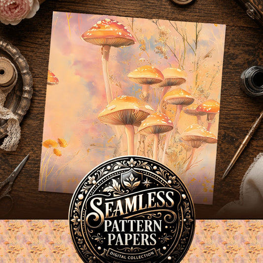 Mushrooms Seamless Pattern