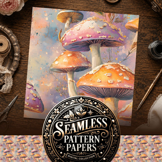 Mushrooms Seamless Pattern