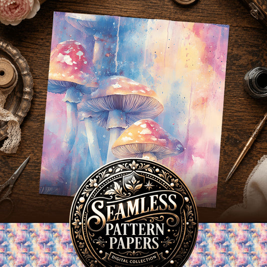 Mushrooms Seamless Pattern
