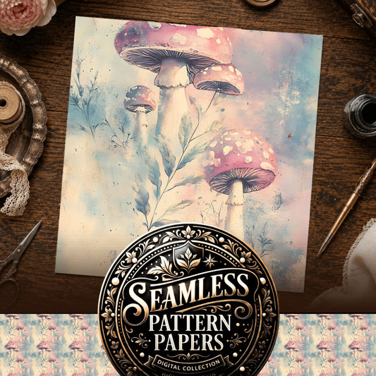 Mushrooms Seamless Pattern