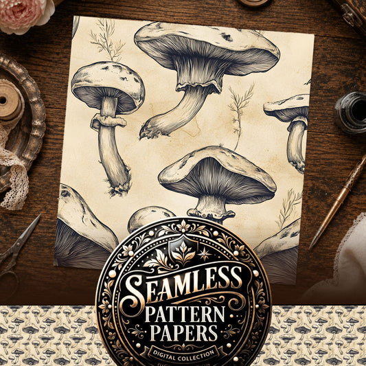 Mushrooms Seamless Pattern