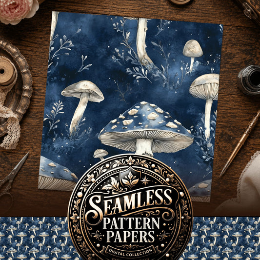 Mushrooms Seamless Pattern