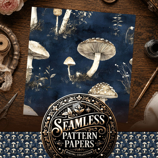 Mushrooms Seamless Pattern