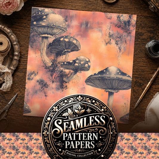 Mushrooms Seamless Pattern