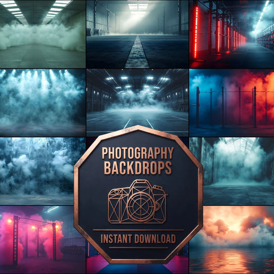 Neon & Smoke Backdrop Images