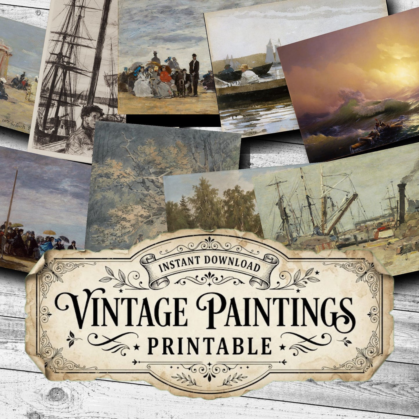 Oceans & Ships Vintage Paintings