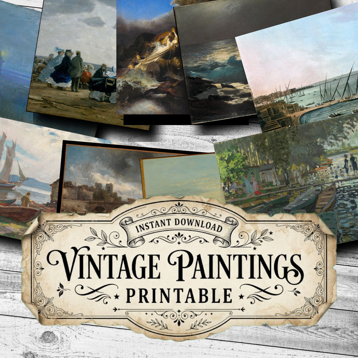 Oceans & Ships Vintage Paintings