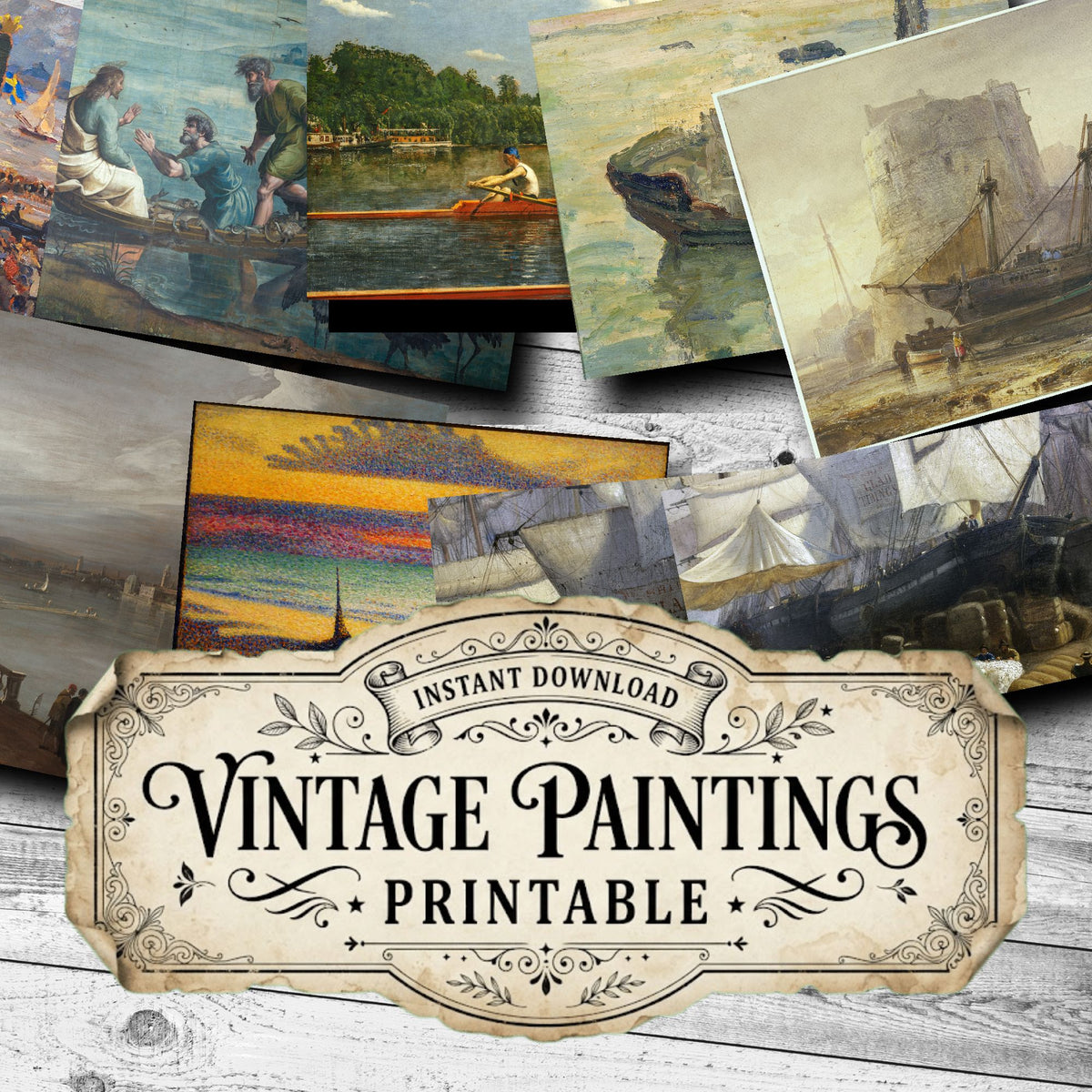 Oceans & Ships Vintage Paintings
