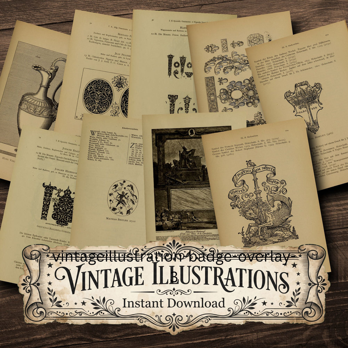 Ornament Book Vintage Prints