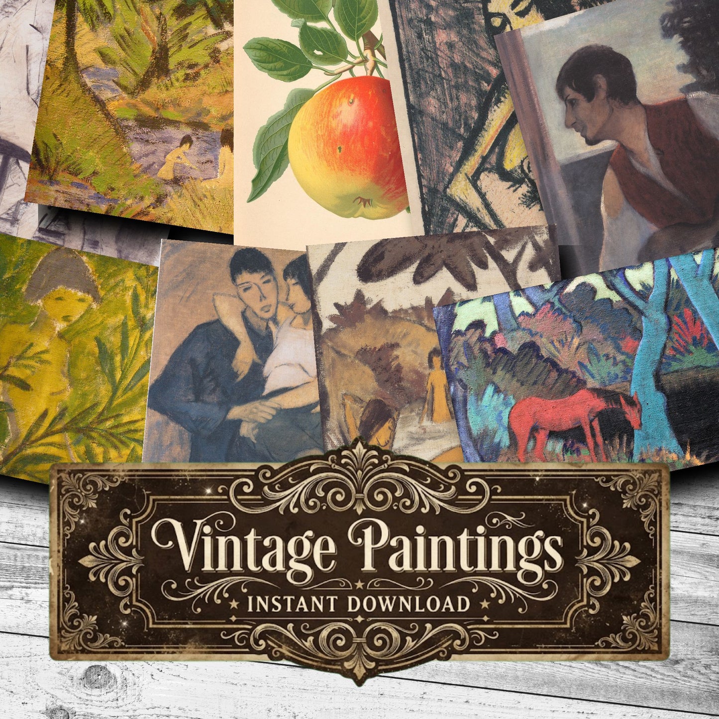 Otto Mueller Vintage Paintings