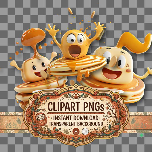 Pancakeflipping Character Clipart Pngs