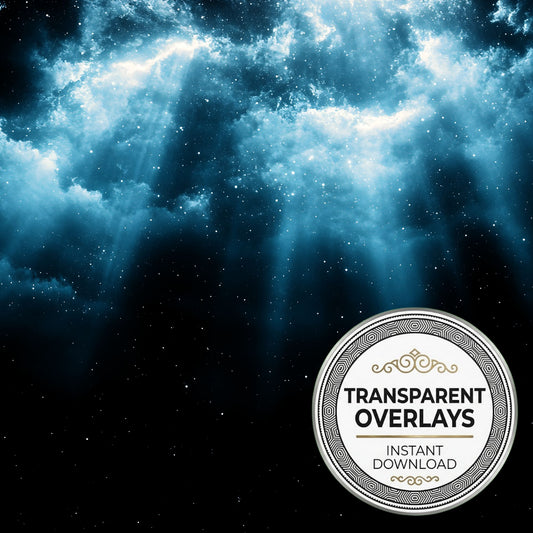 Pastel Light Blue Celestial Light Overlay