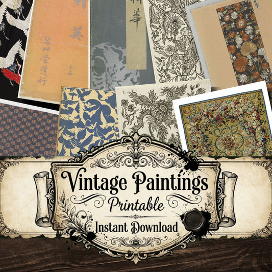Patterns & Textiles Vintage Paintings