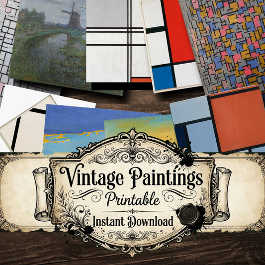 Piet Mondrian Vintage Paintings
