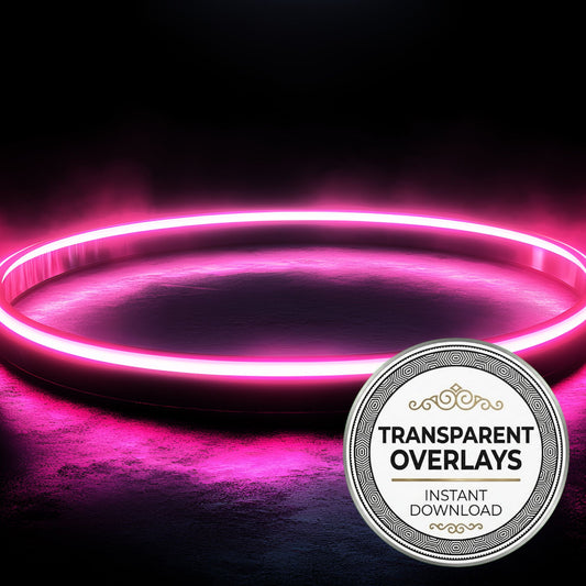 Pink Neon Light Ring Transparent Overlay Pngs