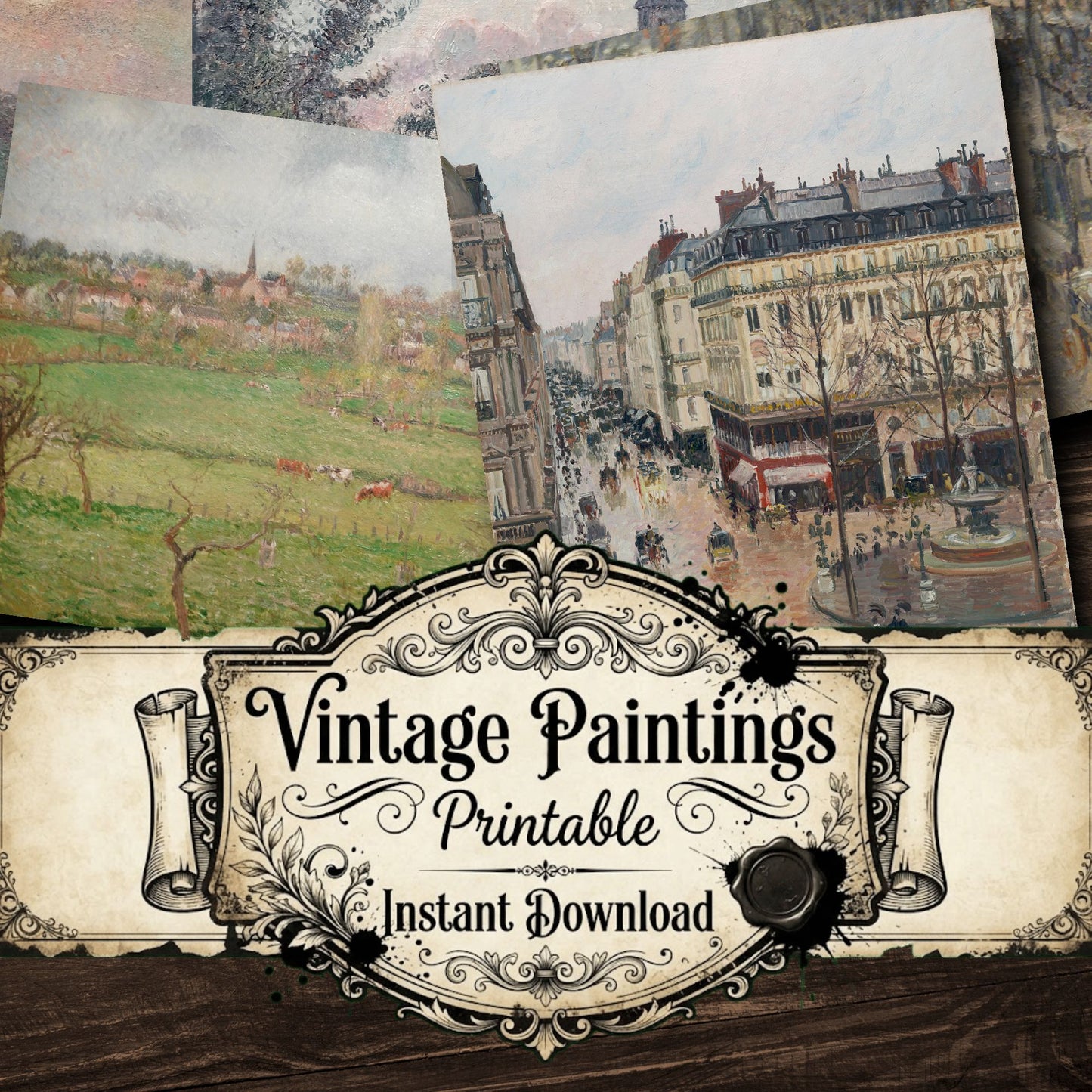 Pissaro Vintage Paintings