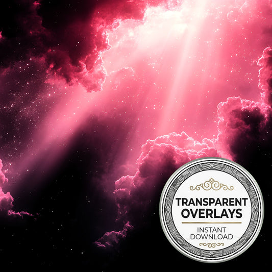 Pop Pink Celestial Light Overlay Cosmic