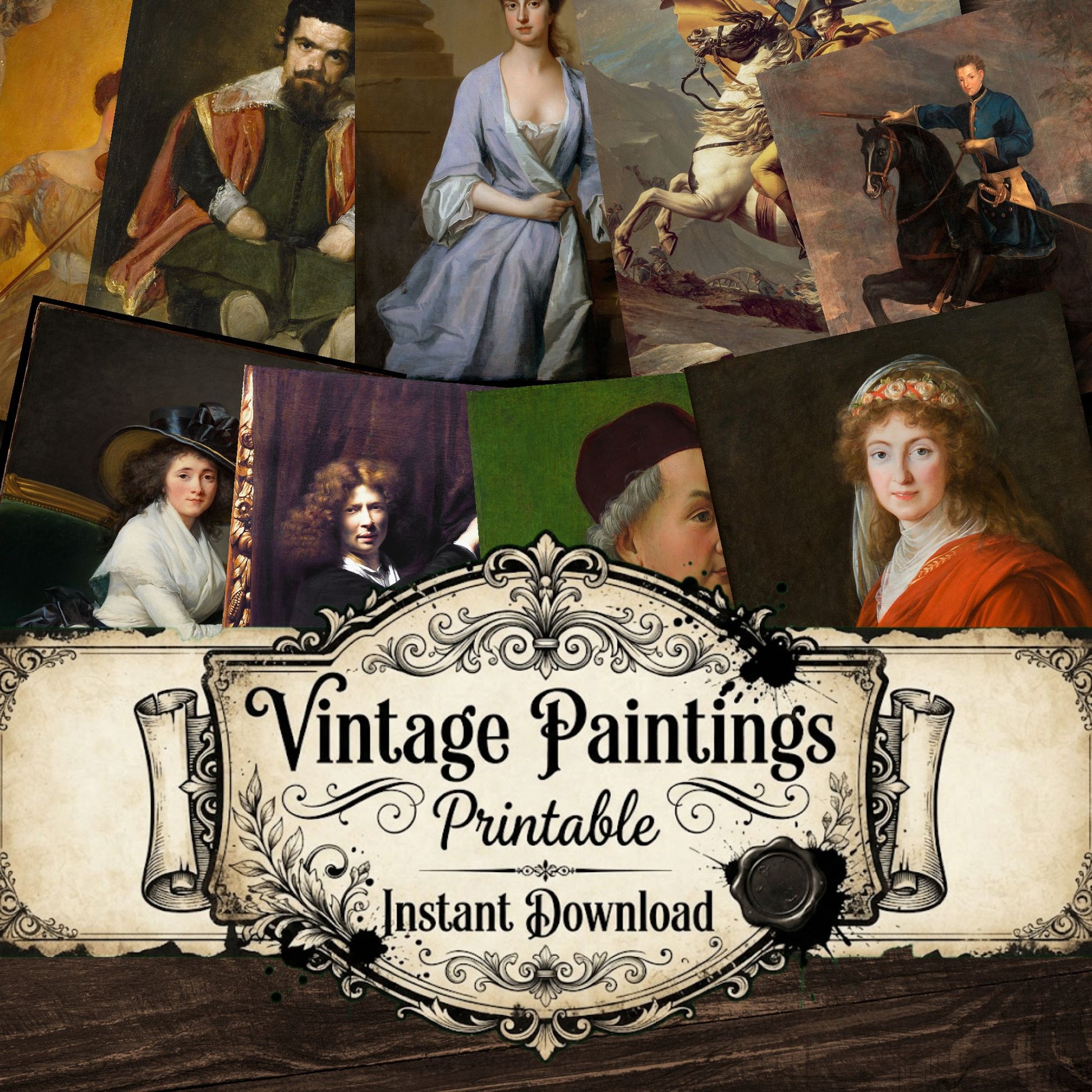 Portraits Vintage Paintings