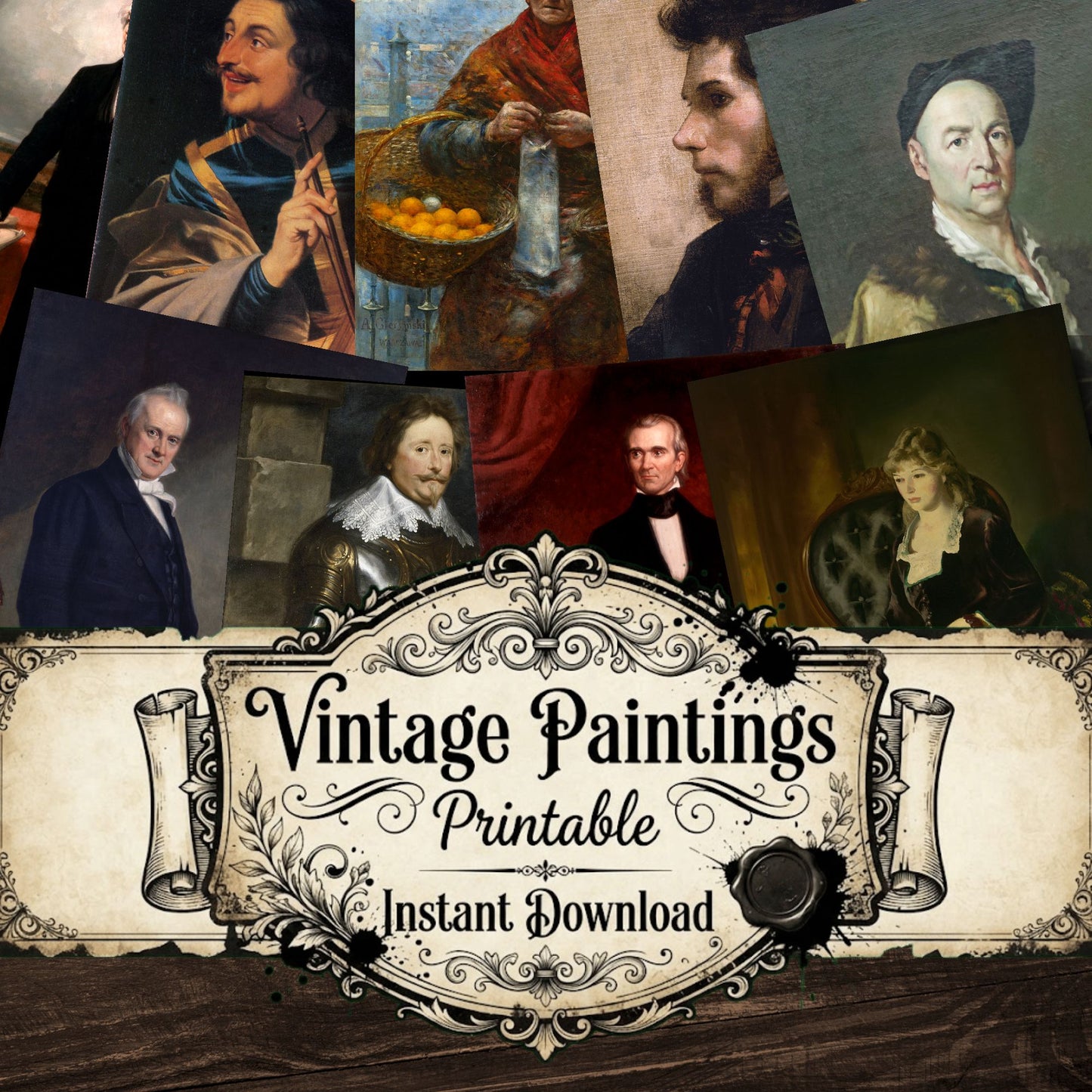 Portraits Vintage Paintings