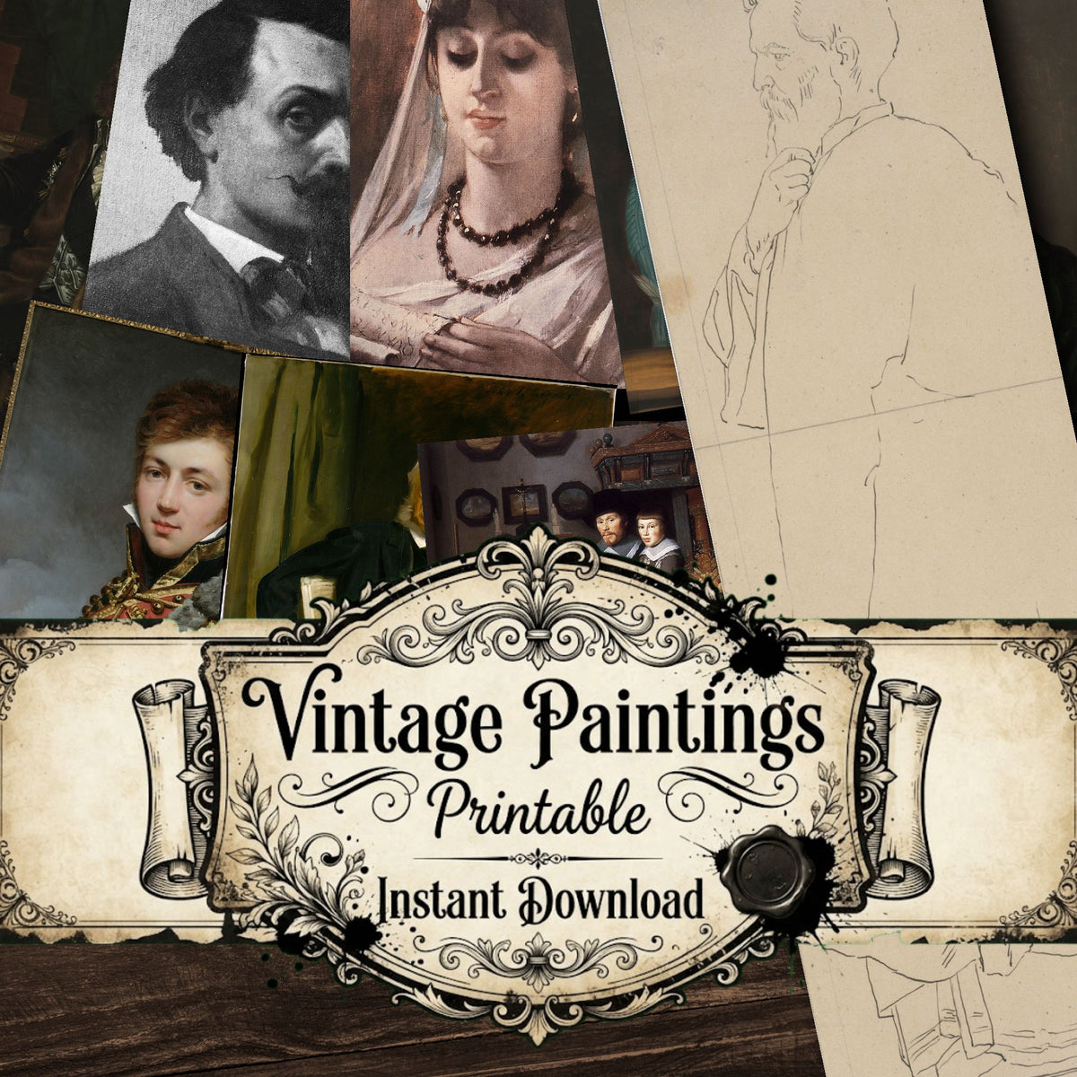 Portraits Vintage Paintings