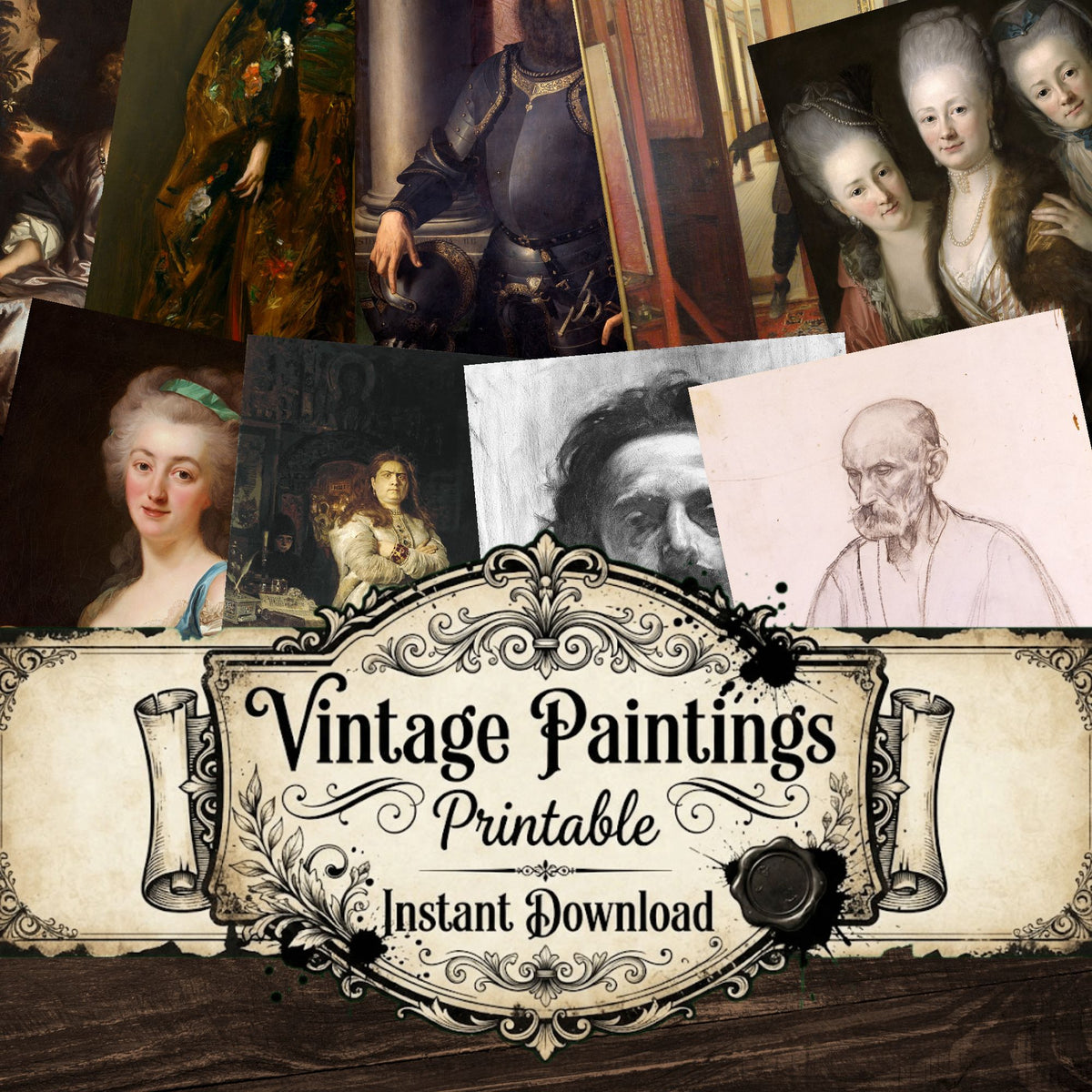 Portraits Vintage Paintings