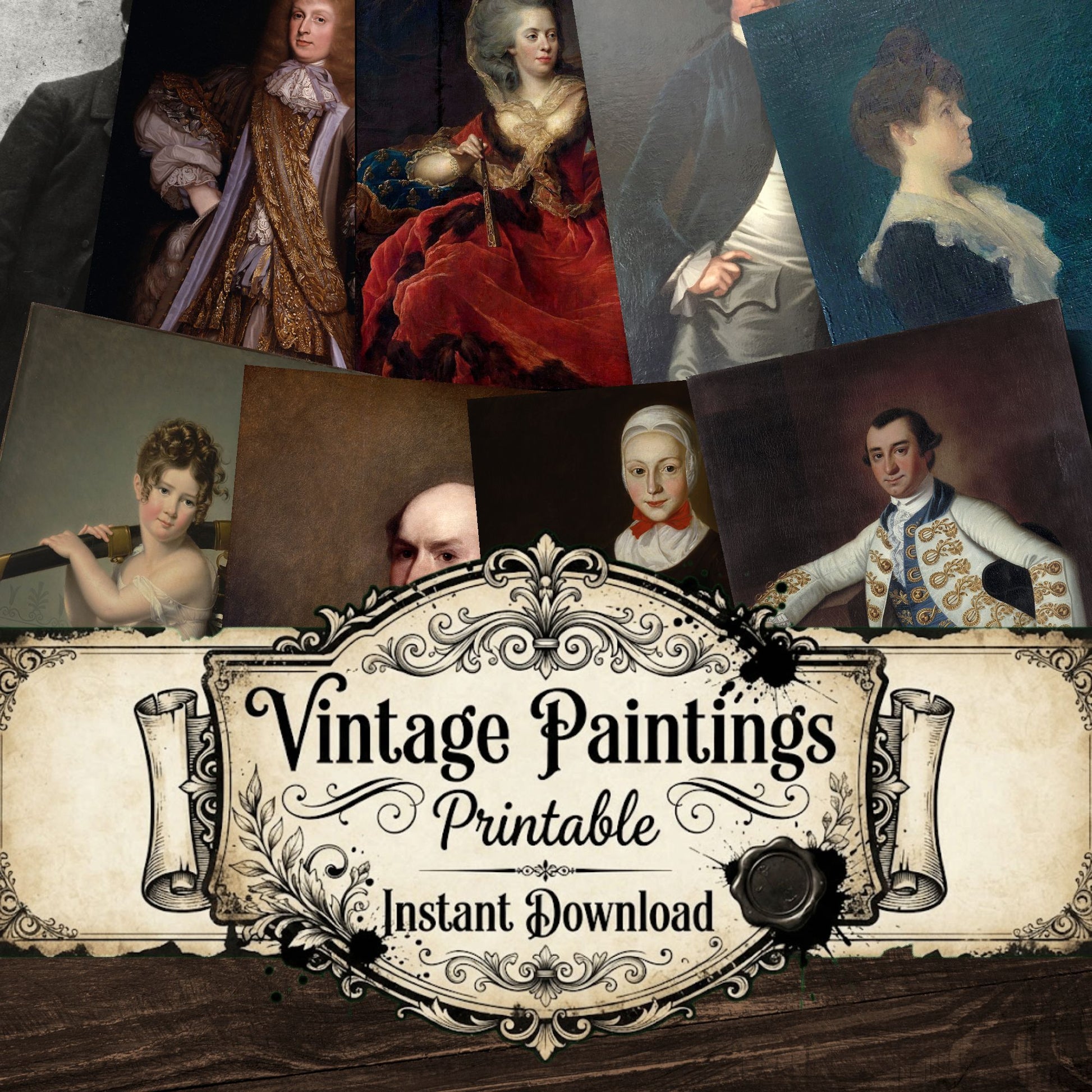 Portraits Vintage Paintings