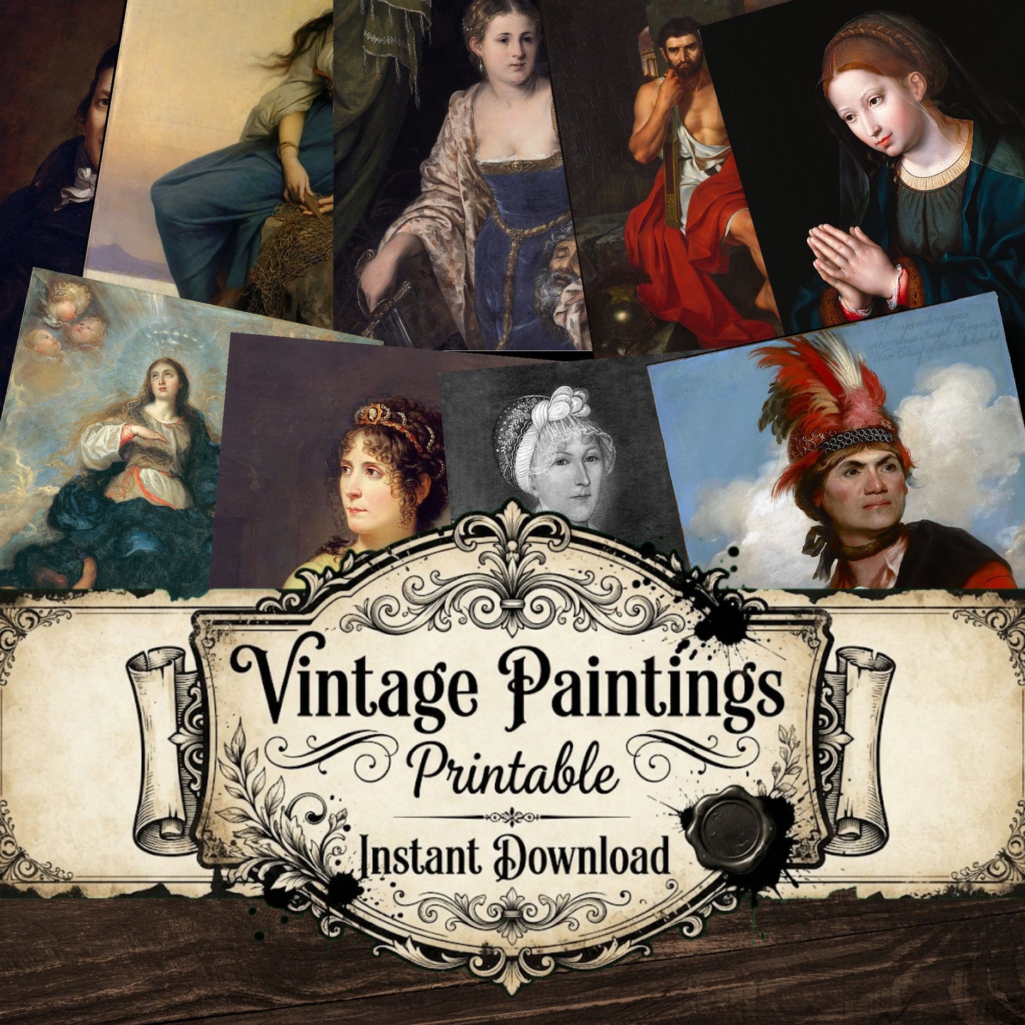 Portraits Vintage Paintings