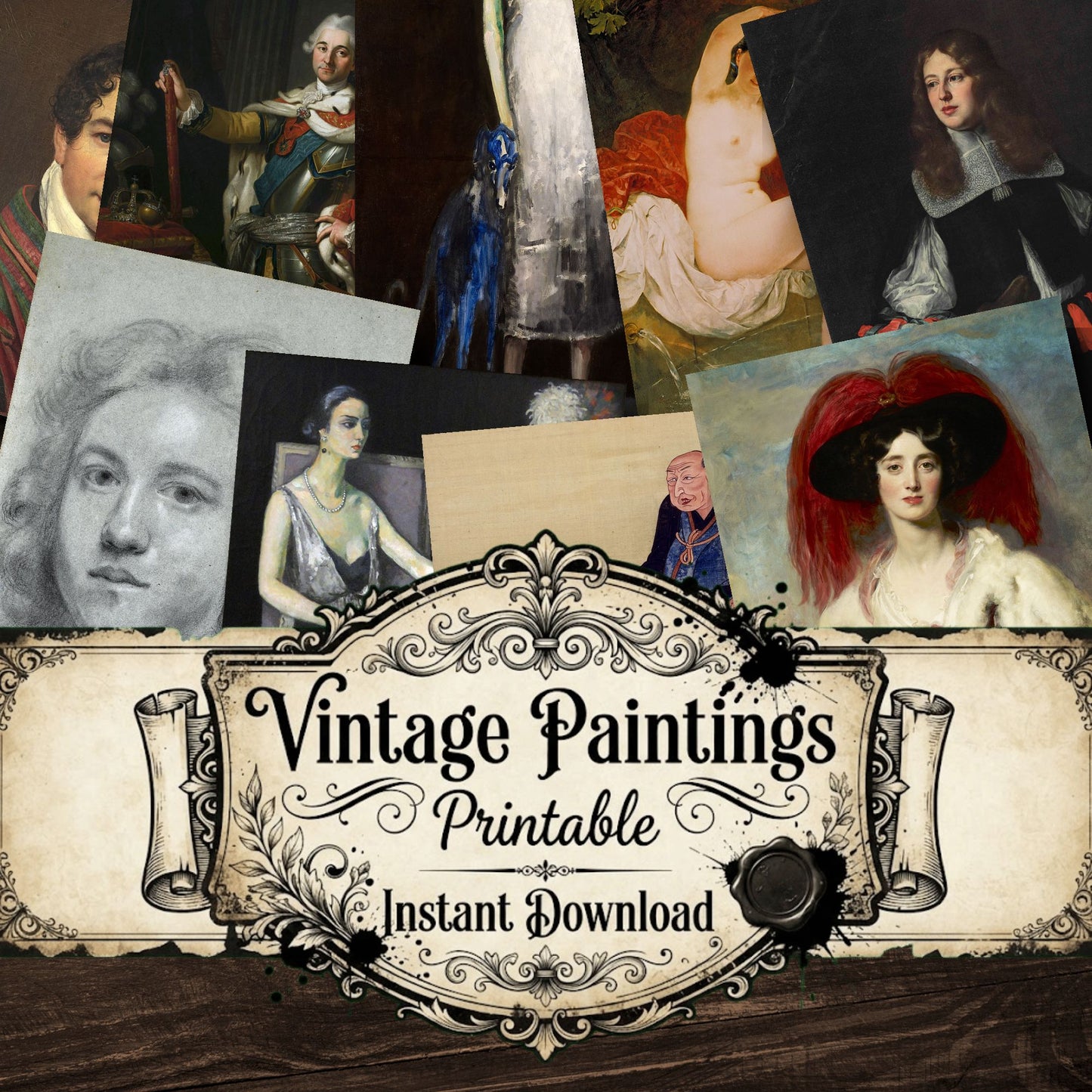 Portraits Vintage Paintings