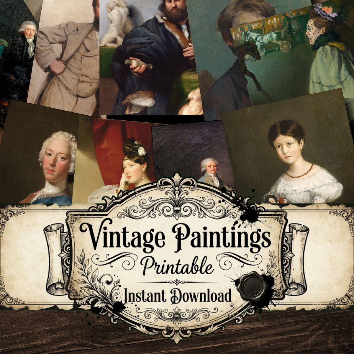 Portraits Vintage Paintings