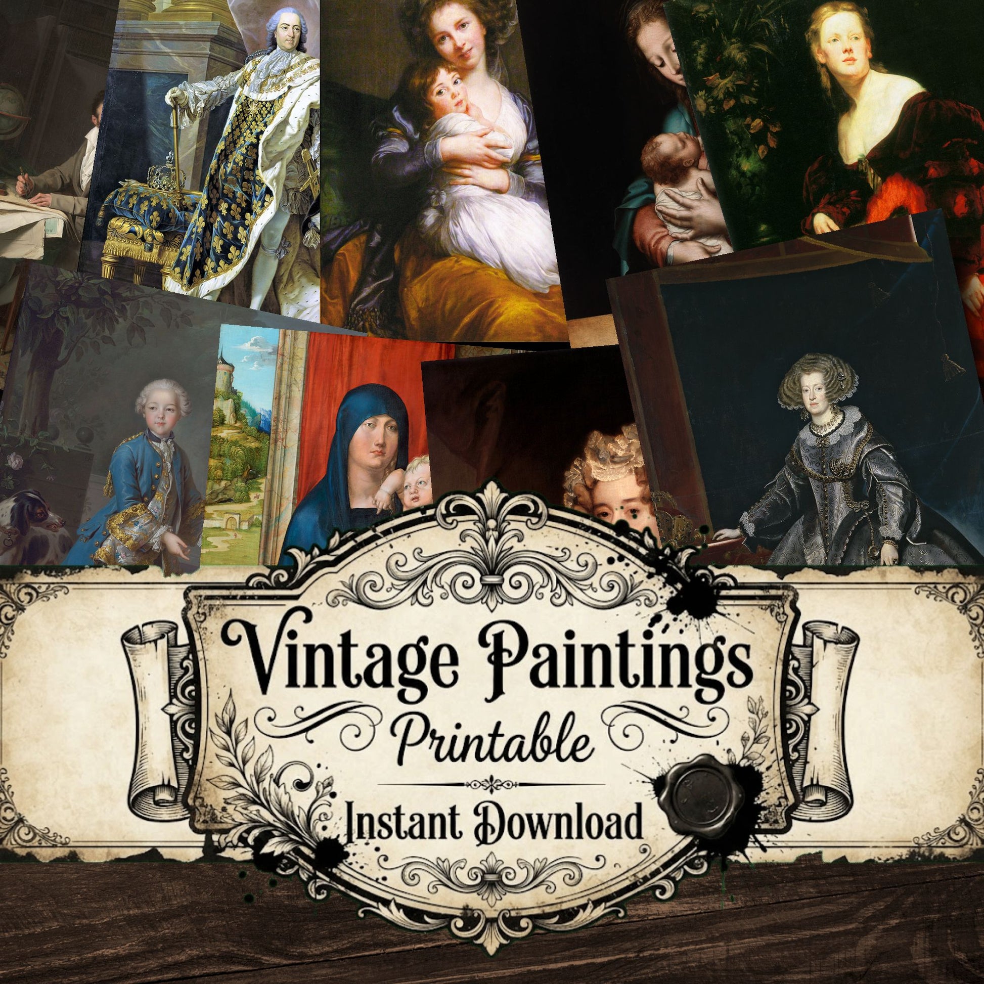 Portraits Vintage Paintings