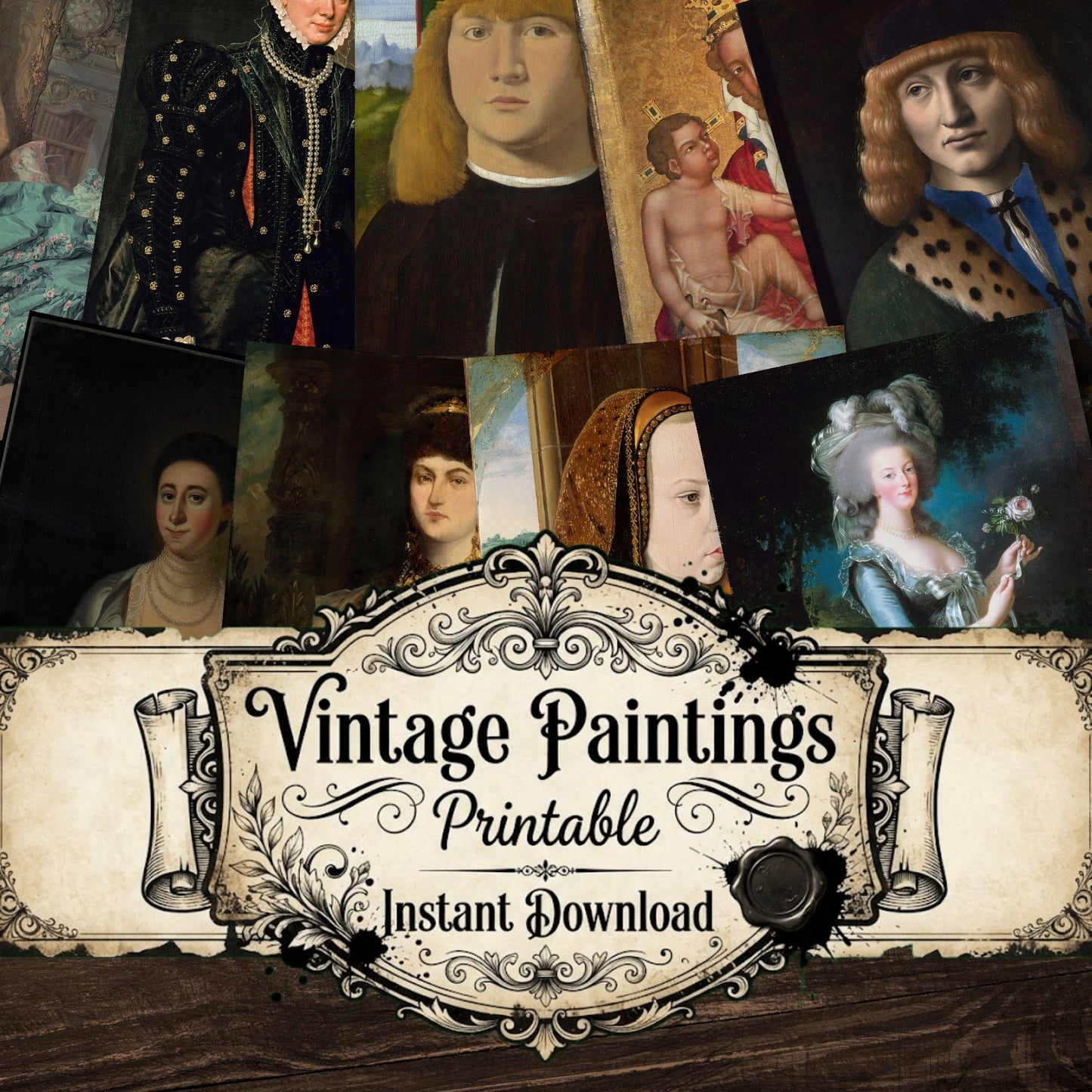 Portraits Vintage Paintings