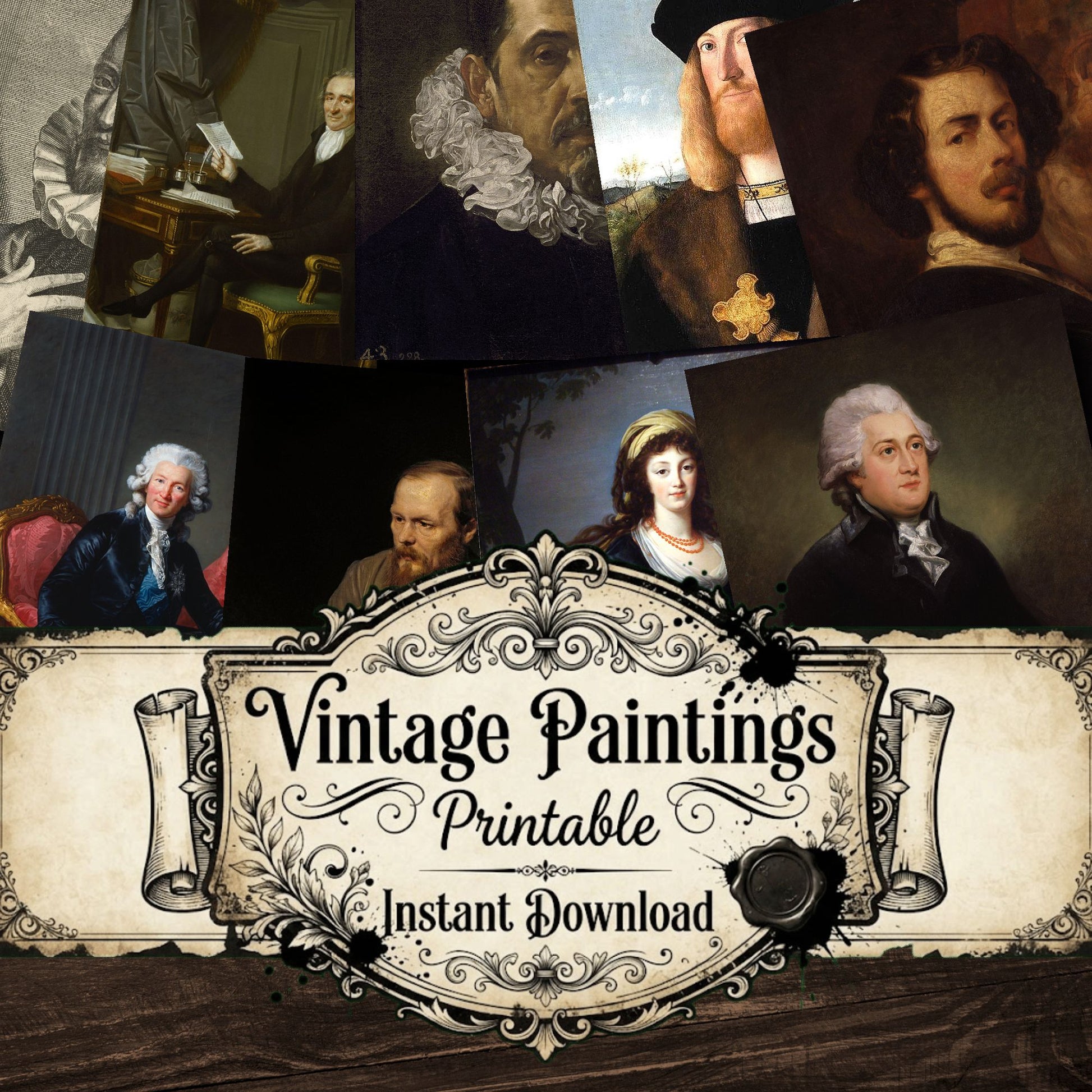 Portraits Vintage Paintings