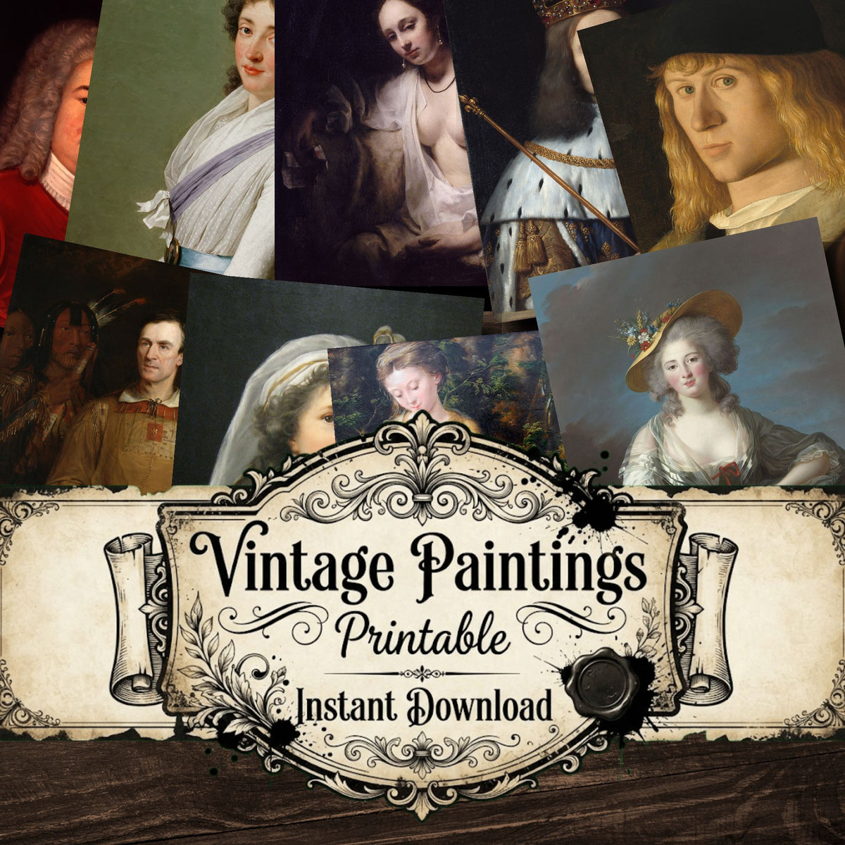 Portraits Vintage Paintings