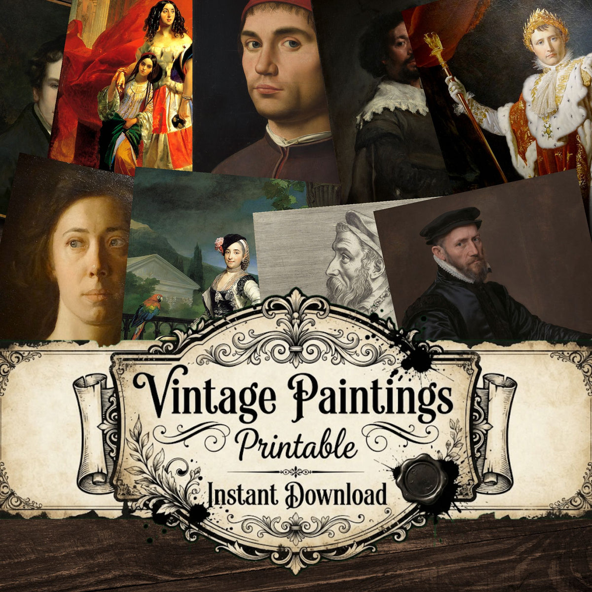 Portraits Vintage Paintings