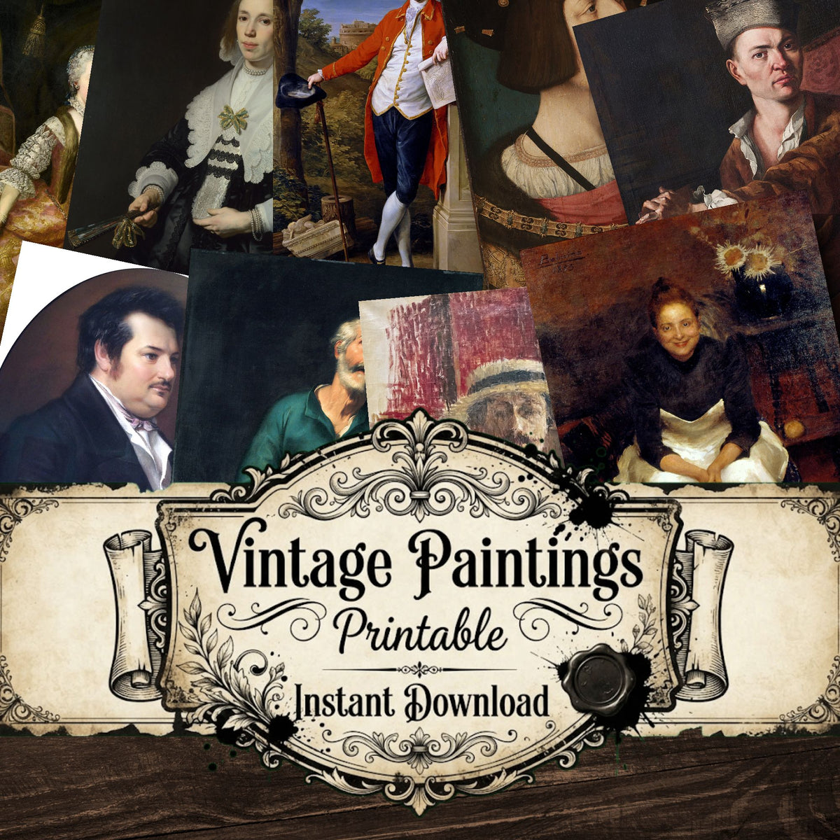Portraits Vintage Paintings