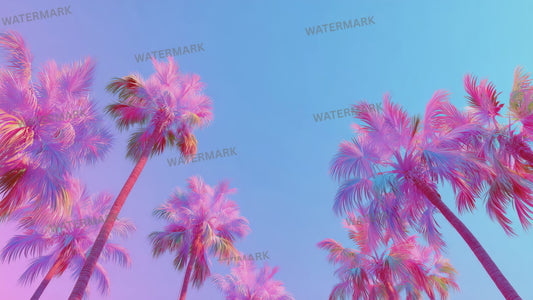 Neon palm tree loop video | Cyberpunk city and nature background | Cozy ambience for streams, reels, and digital displays