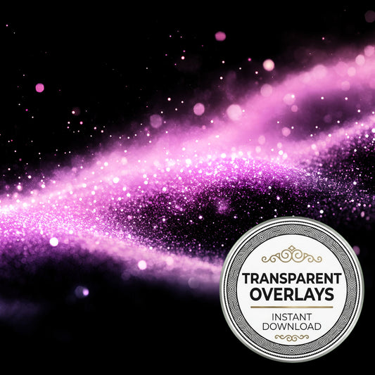 Purple Celestial Light Overlay Cosmic Radiance
