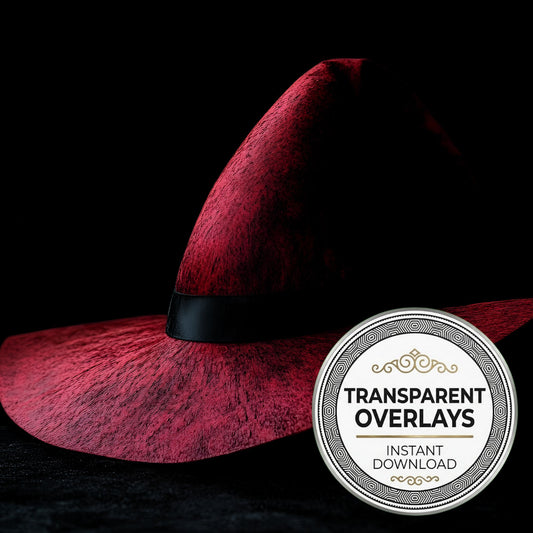 Red Witchs Pointy Hat Overlay