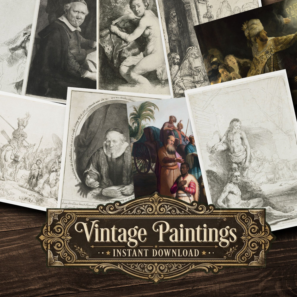 Rembrandt Van Rijn Vintage Paintings