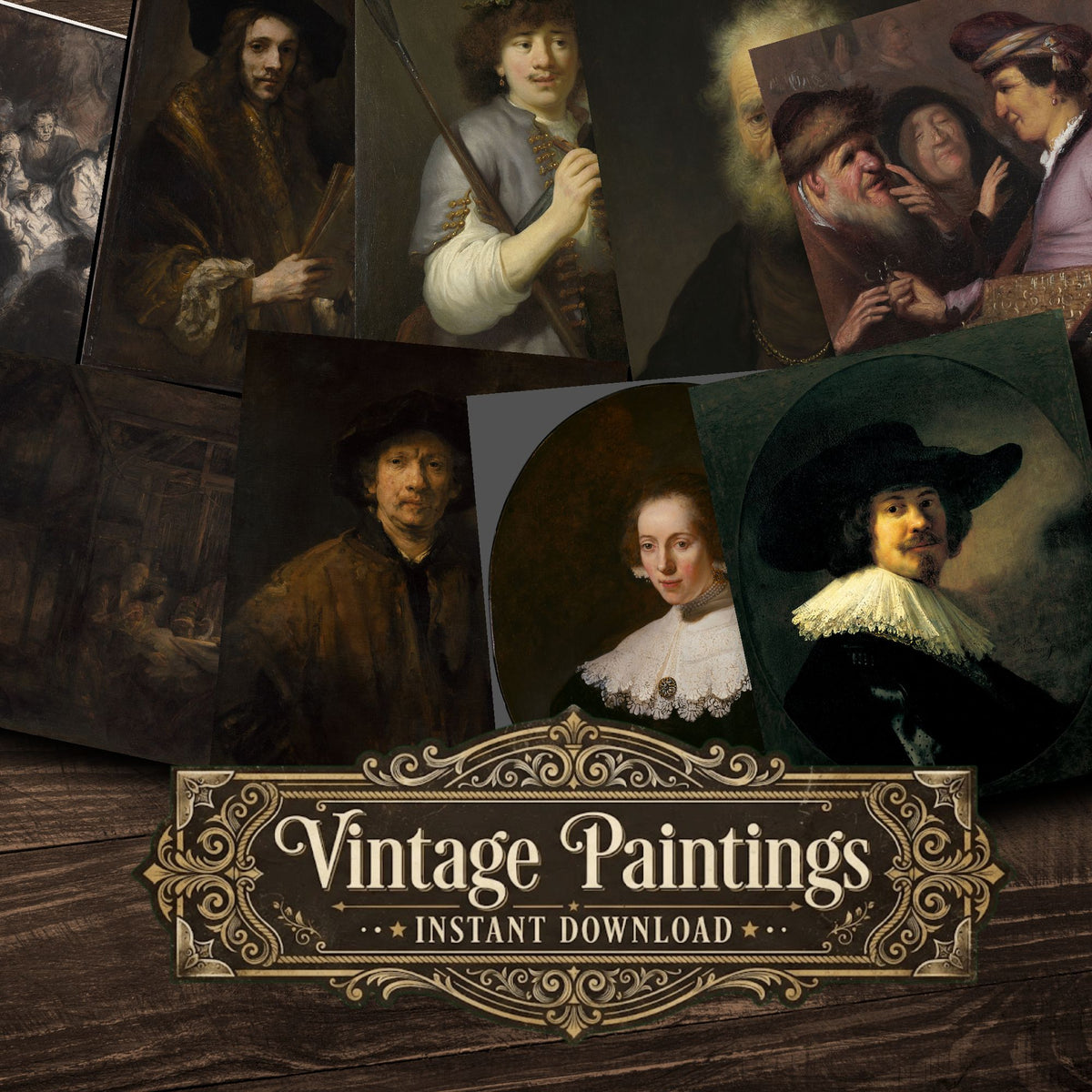 Rembrandt Van Rijn Vintage Paintings
