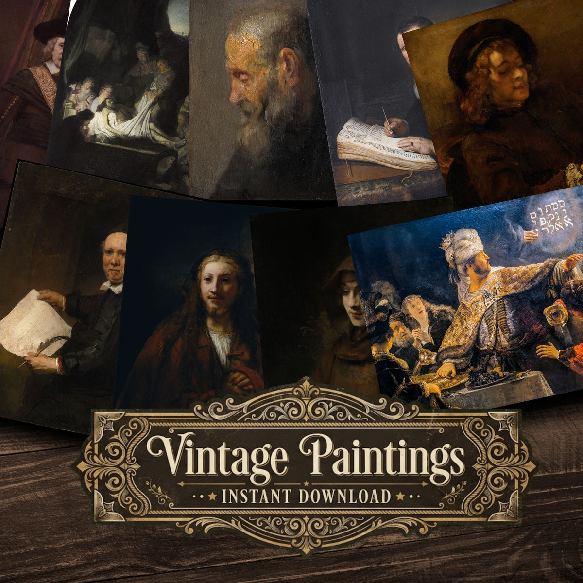 Rembrandt Van Rijn Vintage Paintings