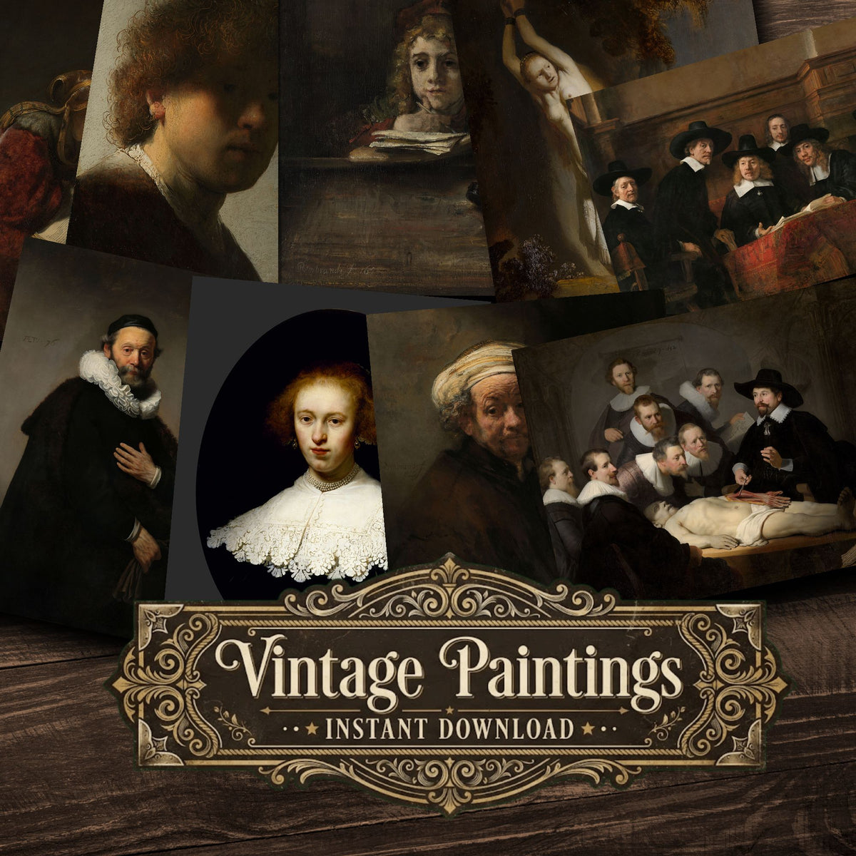 Rembrandt Van Rijn Vintage Paintings
