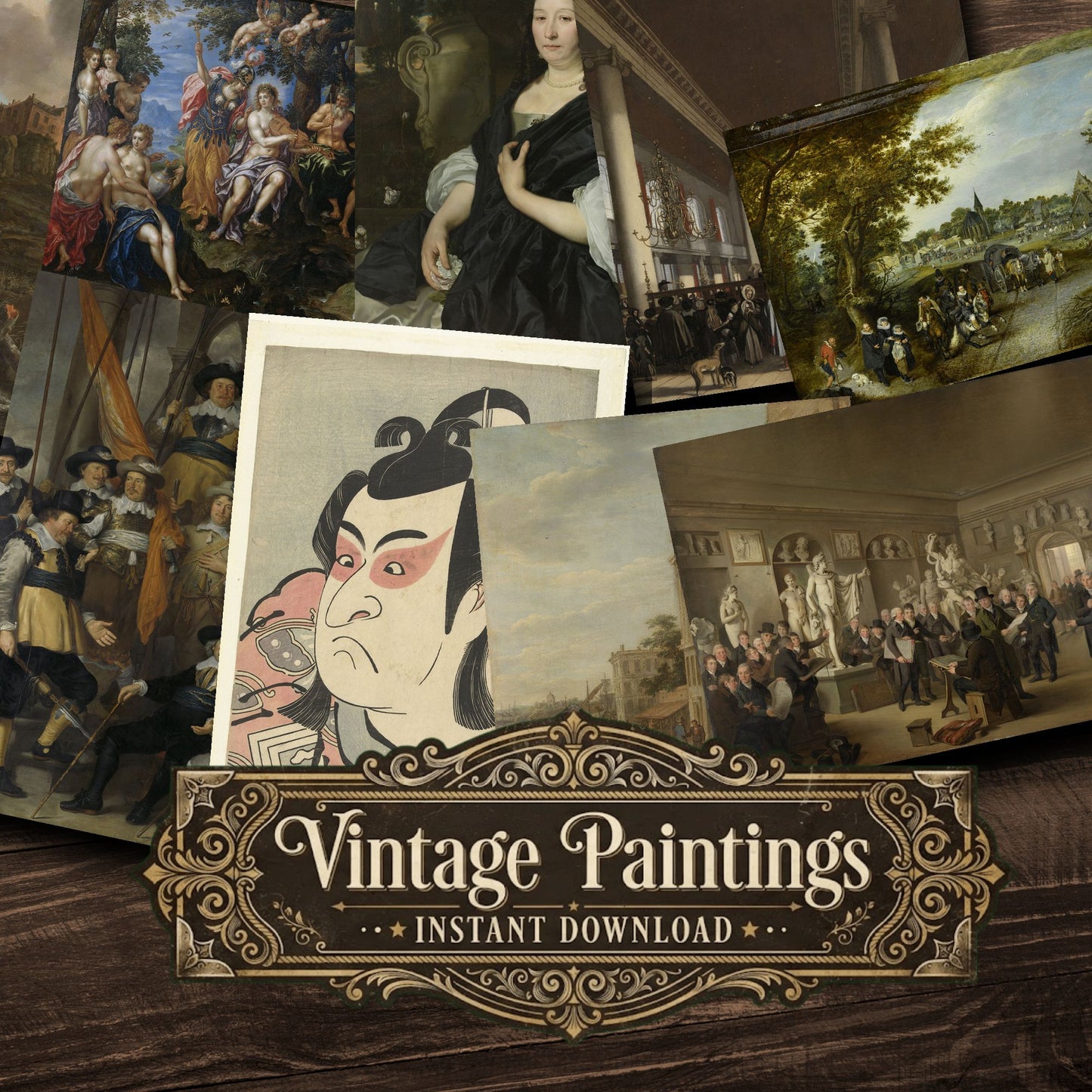 Rijks Museum Vintage Paintings