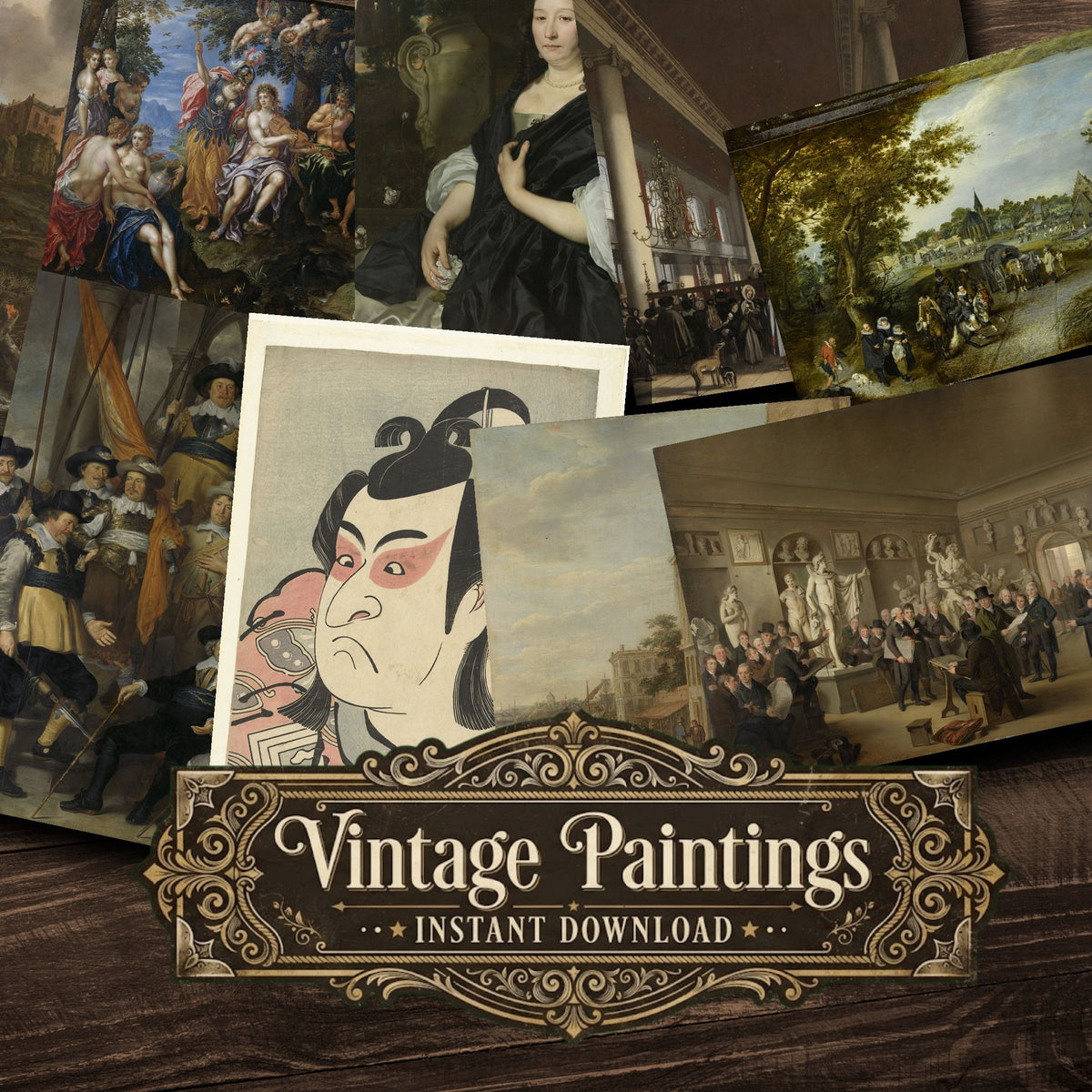 Rijks Museum Vintage Paintings