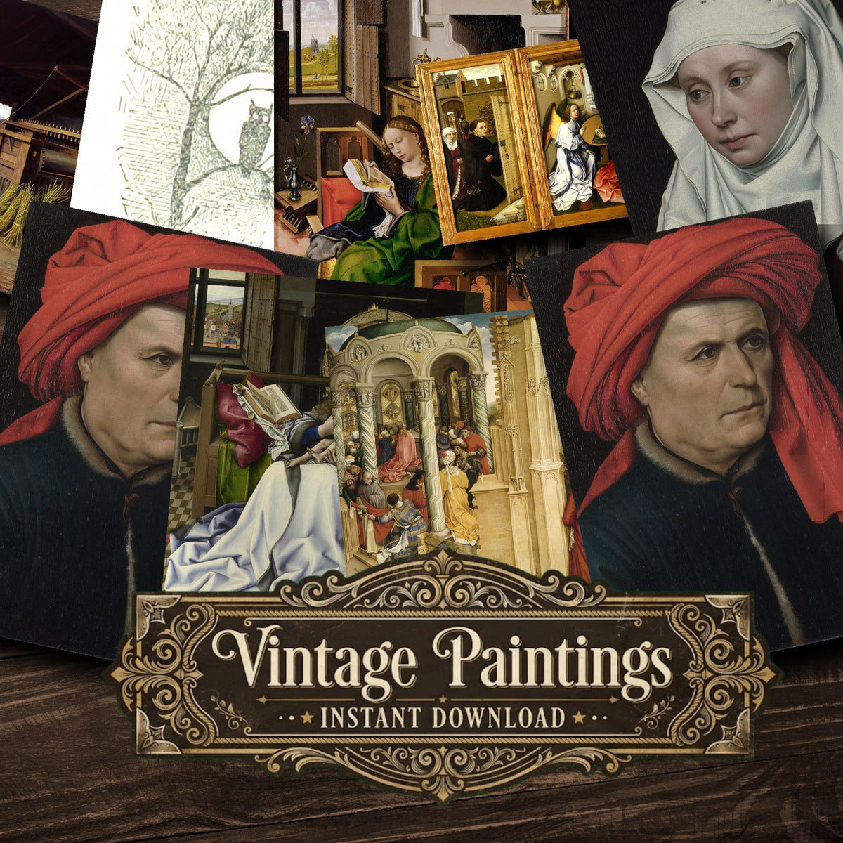 Robert Campin Vintage Paintings