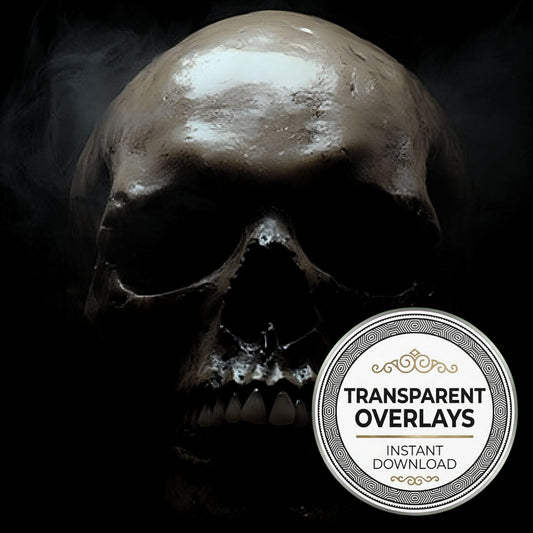 Small Gothic Skull Overlay With Foggy