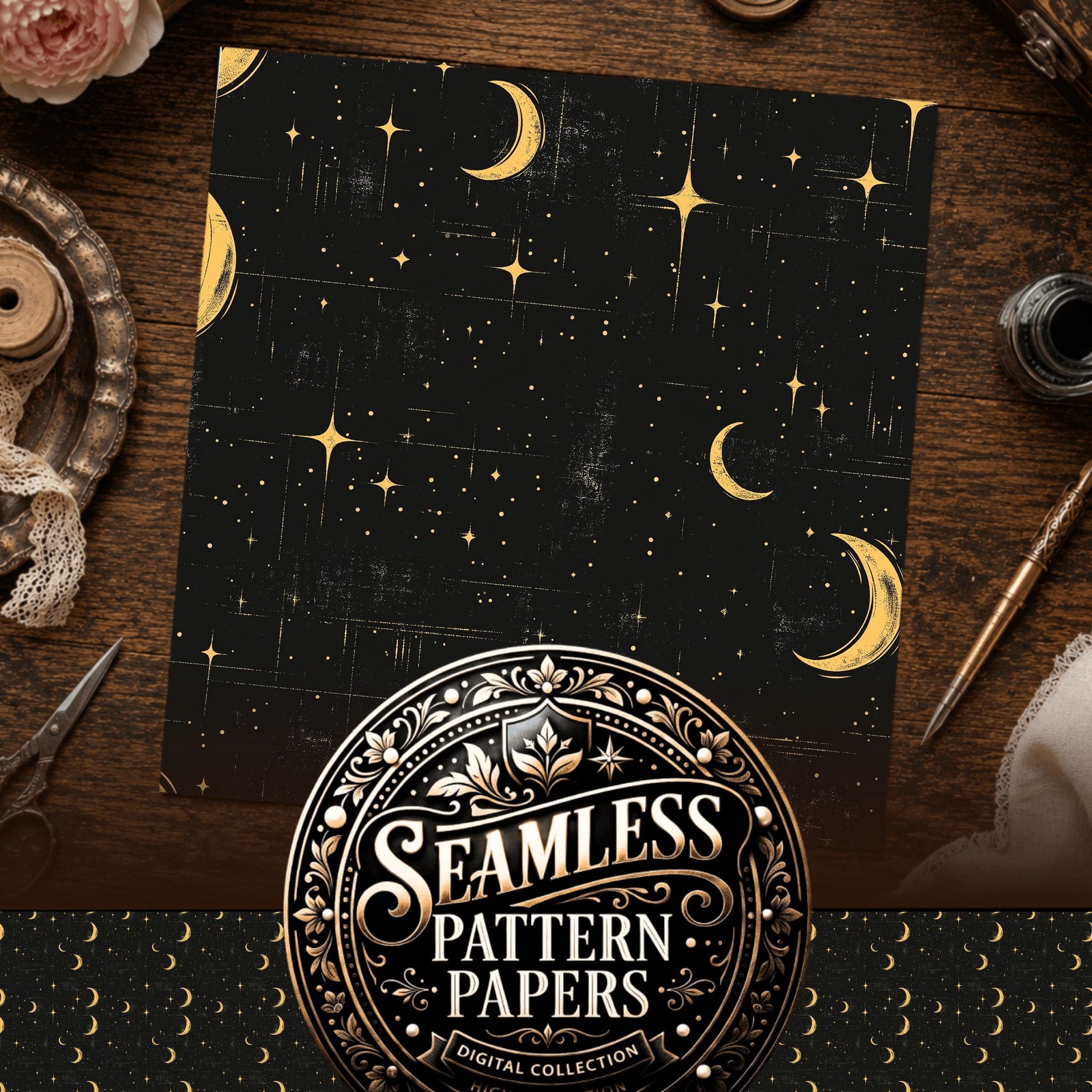 Space And Celestial Seamless Pattern